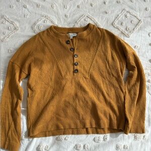 Madewell, light tweed button pullover